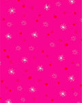 Hot Pink Starburst And Star Scatter Rug