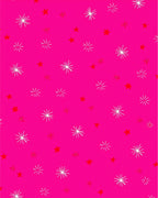 Hot Pink Starburst And Star Scatter Rug