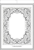 Ornate Black Gray Scroll Medallion Rug