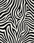 Bold Black White Abstract Swirl Rug