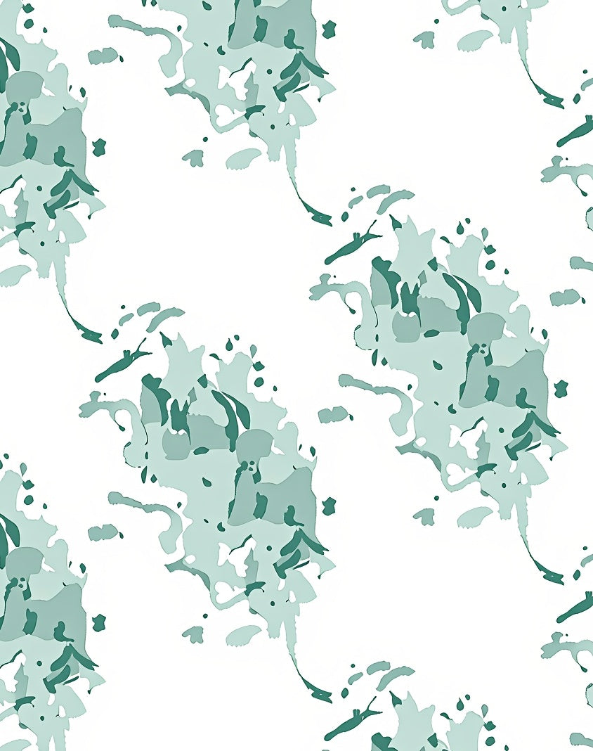 Teal Splash Abstract Brushstrokes Rug