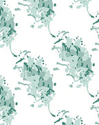 Teal Splash Abstract Brushstrokes Rug