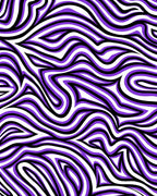 Vibrant Purple Black Swirl Lines Rug