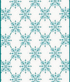 Teal Floral Lattice Art Deco Rug