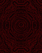 Dark Crimson Abyssal Swirl Rug