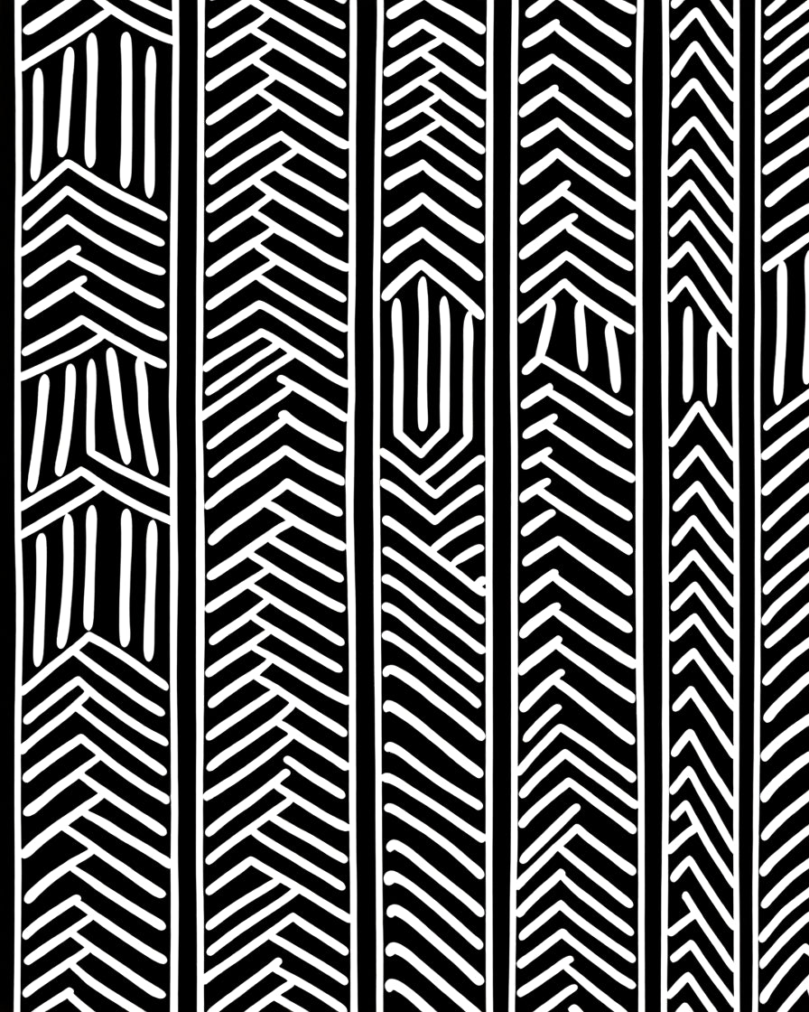 Black White Geometric Stripe Weave Rug