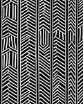Black White Geometric Stripe Weave Rug