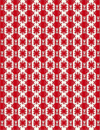 Crimson Red Starburst Stripe Rug