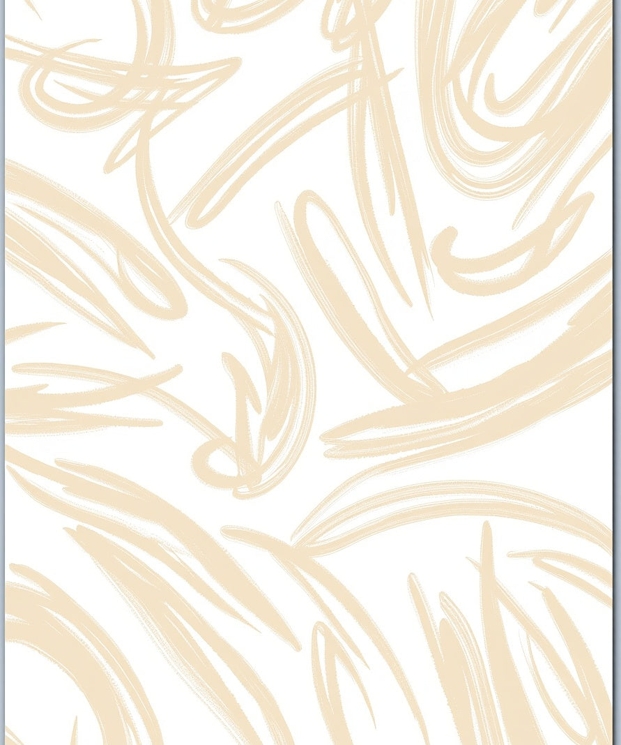 Soft Beige Expressive Brushstrokes Rug