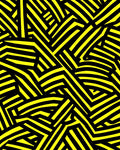 Bold Yellow Black Intersecting Lines Rug