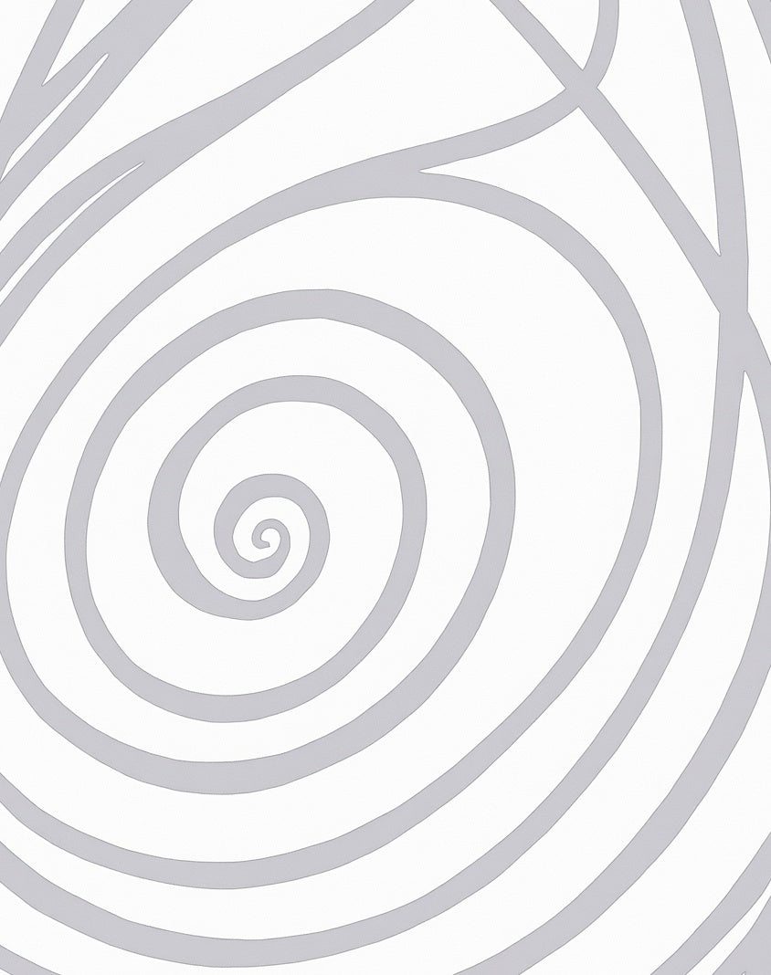 Subtle Gray Spiral Abstract Rug