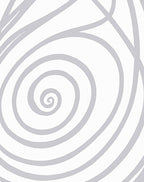 Subtle Gray Spiral Abstract Rug