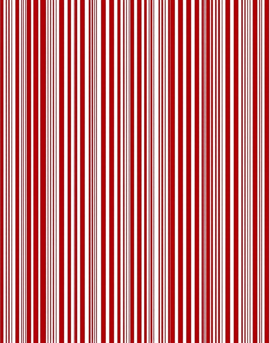 Bold Red White Varied Stripe Rug
