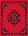 Crimson Medallion Border Rug