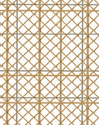Golden Woven Lattice Diamond Rug