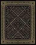 Golden Black Geometric Art Deco Rug