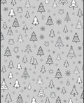 Winter Woodland Pine Trees Snowflakes Rug