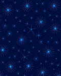 Deep Blue Radiant Starburst Cluster Rug