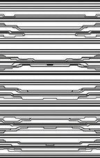 Abstract Black White Circuit Lines Rug