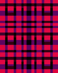 Vibrant Red Purple Plaid Checkered Rug