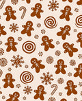 Brown Gingerbread Snowflake Candy Swirls Rug