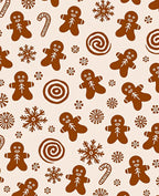 Brown Gingerbread Snowflake Candy Swirls Rug