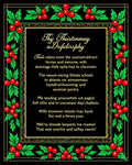 Black Crimson Holly Border Rug