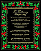 Black Crimson Holly Border Rug