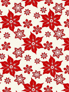 Bold Red Floral Arrangement SeamlessRug Rug
