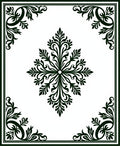 Classic Black Floral Medallion Accent Rug