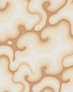 Earthy Toned Swirling Curves Rug