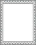 Gray Ornate Chain Link Border Rug