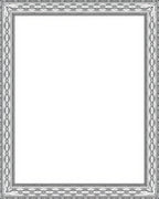 Gray Ornate Chain Link Border Rug