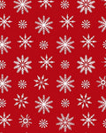 Red White Snowflake Winter Snowscape Rug