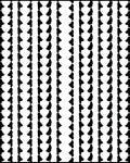 Black White Tall Columnal Shapes Rug