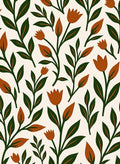 Terracotta Tulip Garden Foliage Rug