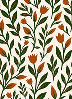 Terracotta Tulip Garden Foliage Rug