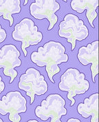 Pastel Purple Cloud Overlapping Swirls Rug