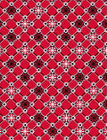 Bold Red White Black Geometric Medallion Rug