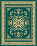 Deep Teal Gold Medallion Panel Rug