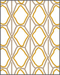 Golden Taupe Intersecting Diamond Grid Rug
