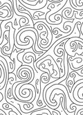 Black White Abstract Swirls Rug
