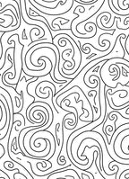 Black White Abstract Swirls Rug