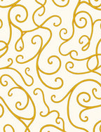 Golden Rope Swirl Abstract Rug