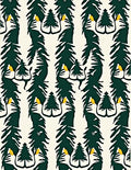 Dark Green Forest With Yellow Accent Rug
