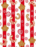 Sweet Gingerbread Christmas Stripes Rug