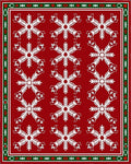 Red White Snowflake Medallion Rug