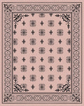 Subtle Pink Floral Butterfly Medina Rug