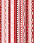 Bold Red Vertical Stripe Medallion Rug