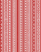 Bold Red Vertical Stripe Medallion Rug